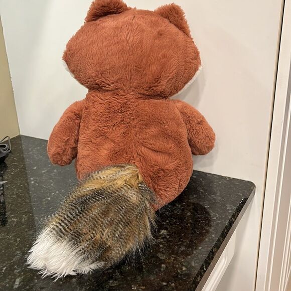 Animal Adventure Red Sitting Fox Fury Tail Feathers Brown 14” Dog Stuffe… - Picture 3 of 5
